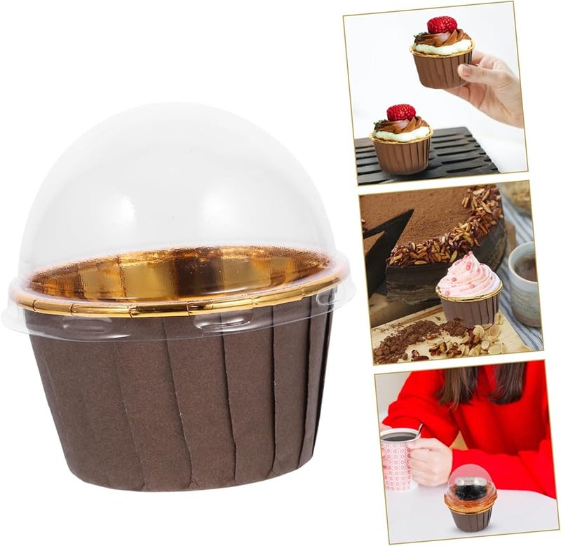 100 Count High Temperature Food Grade Greaseproof Paper Curling Cake Cups - Image 3
